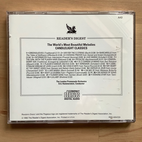 Music CD Reader’s Digest Candlelight Classics - Picture 2 of 5
